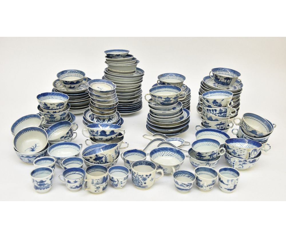 Appraisal: Collection of Canton Cups Saucers Collection of Canton cups and