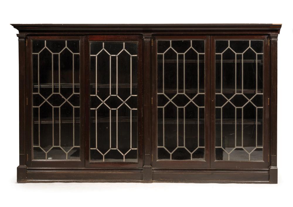 Appraisal: Large Late Classical Bookcase th c finished on proper right