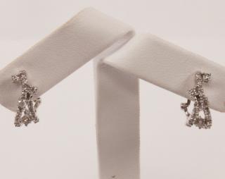 Appraisal: PAIR OF K DIAMOND SEMI PAIR OF K WHITE GOLD