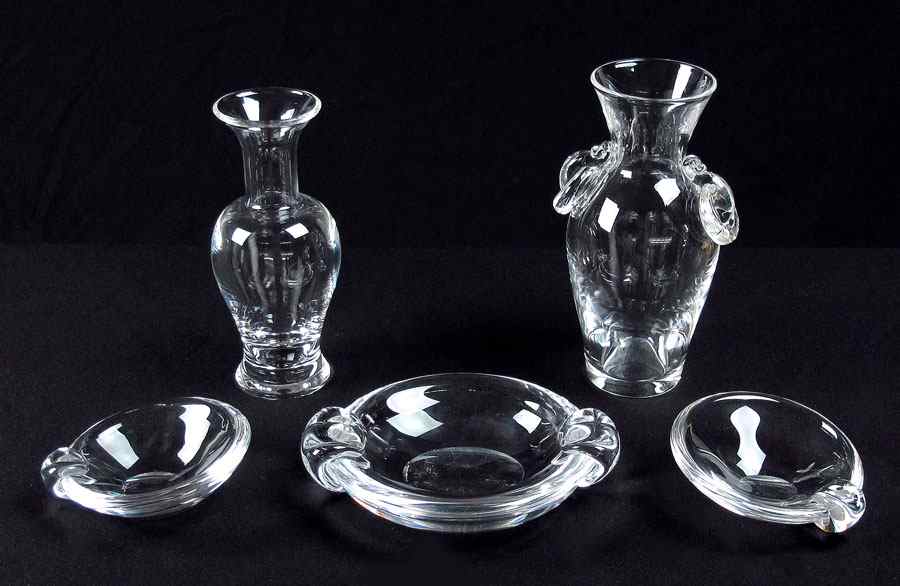 Appraisal: PIECE STEUBEN CRYSTAL All signed to include Double handle vase