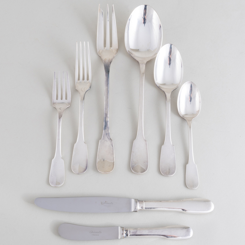 Appraisal: Christofle Silver Plate Part Flatware Service Comprising Eight dinner knivesEight