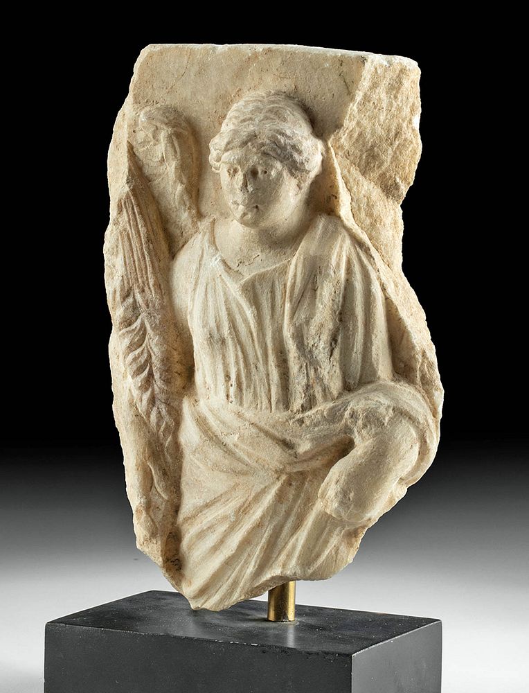 Appraisal: Roman Marble Relief - Winged Victory Rome Imperial Period ca