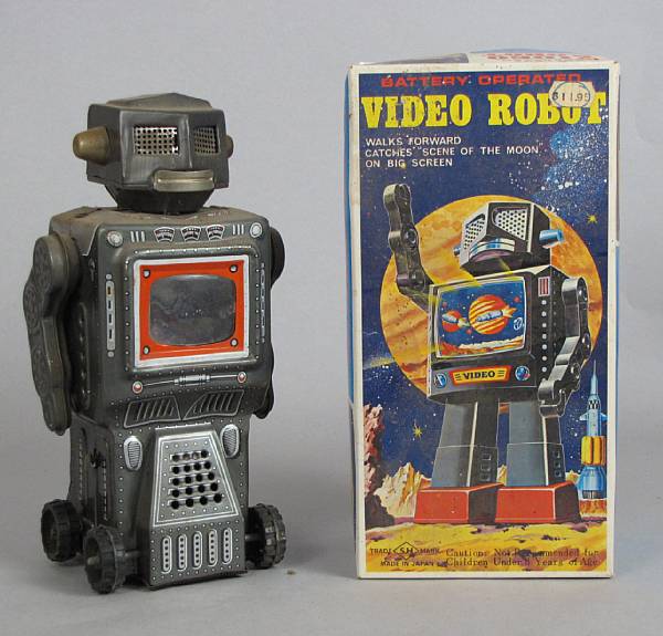 Appraisal: Video Robots A TV Spaceman a Video Robot Box and