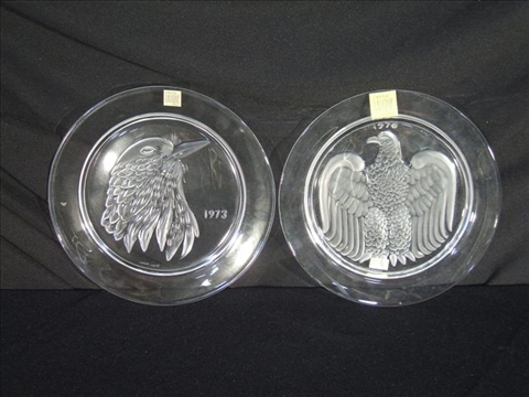 Appraisal: TWO LALIQUE HOLIDAY DISHES Dated and The first with a