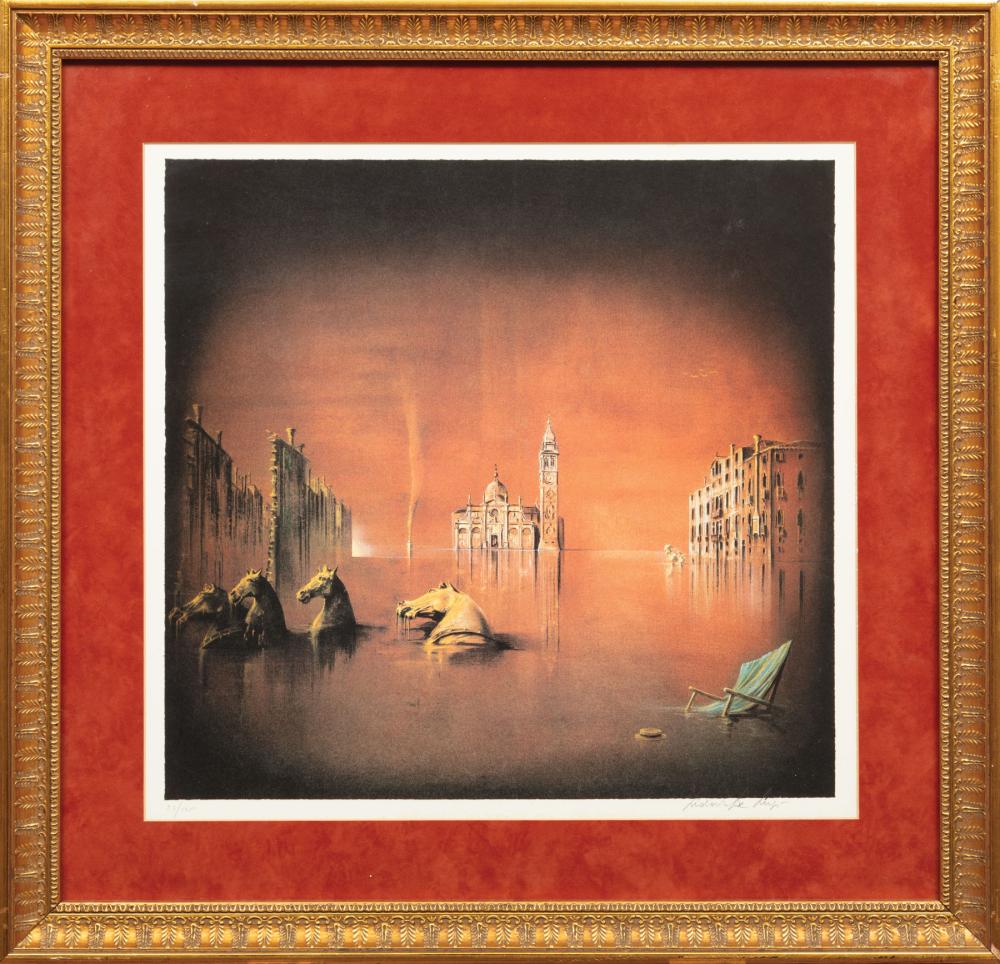 Appraisal: Ludovico De Luigi Italian b Equus' Venezia Sloarizzazione lithograph pencil-signed