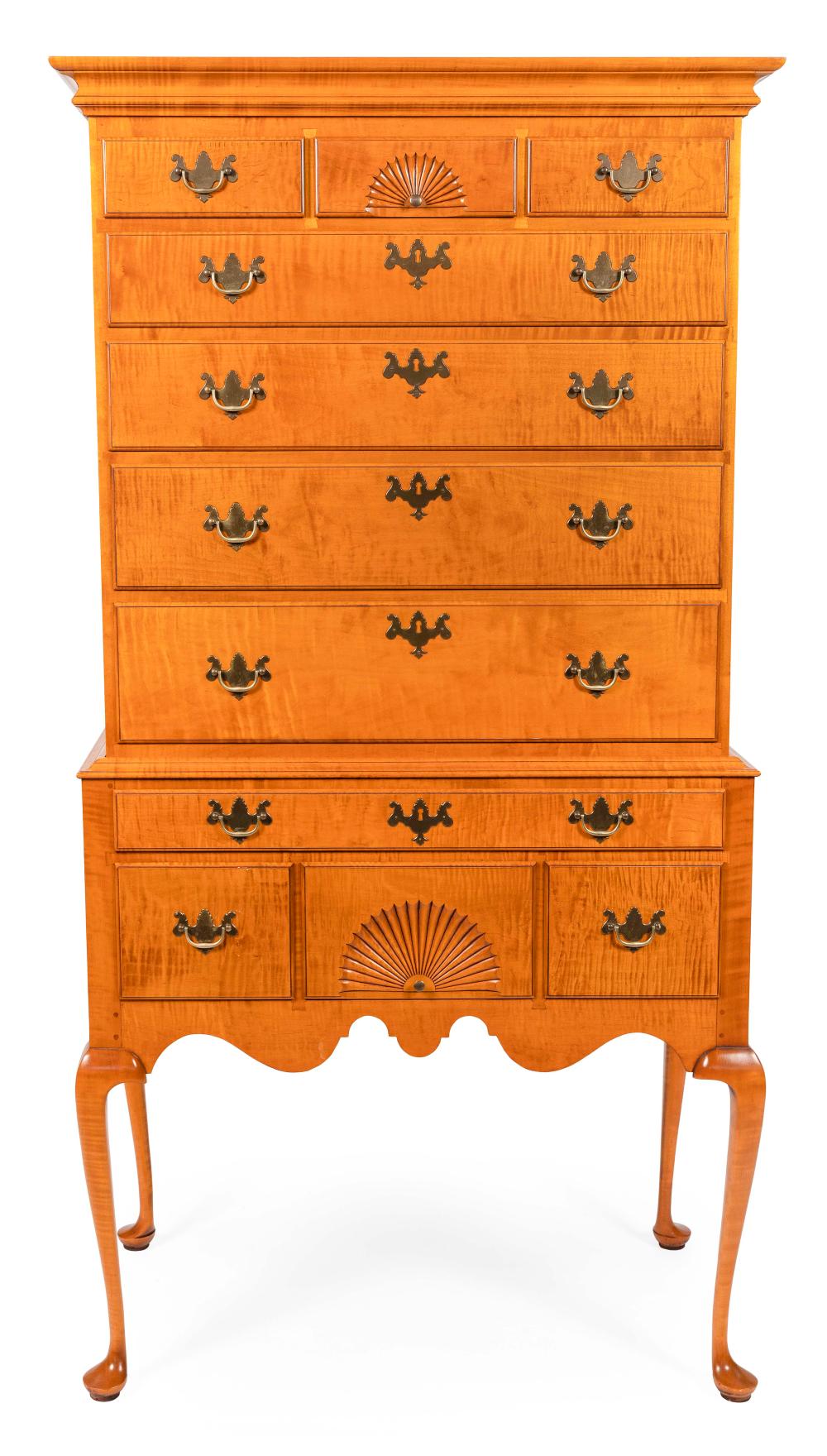 Appraisal: ELDRED WHEELER QUEEN ANNE-STYLE HIGHBOY MASSACHUSETTS TH CENTURY HEIGHT WIDTH