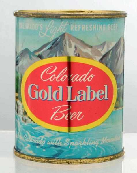 Appraisal: Colorado Gold Label Beer Flat Top Beer Can - Clear