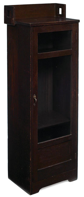 Appraisal: Arts amp Crafts book cabinet in the manner of Limbert