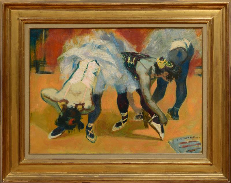 Appraisal: LUCIEN JOSEPH FONTANAROSA - THE BALLERINAS Oil on canvas signed