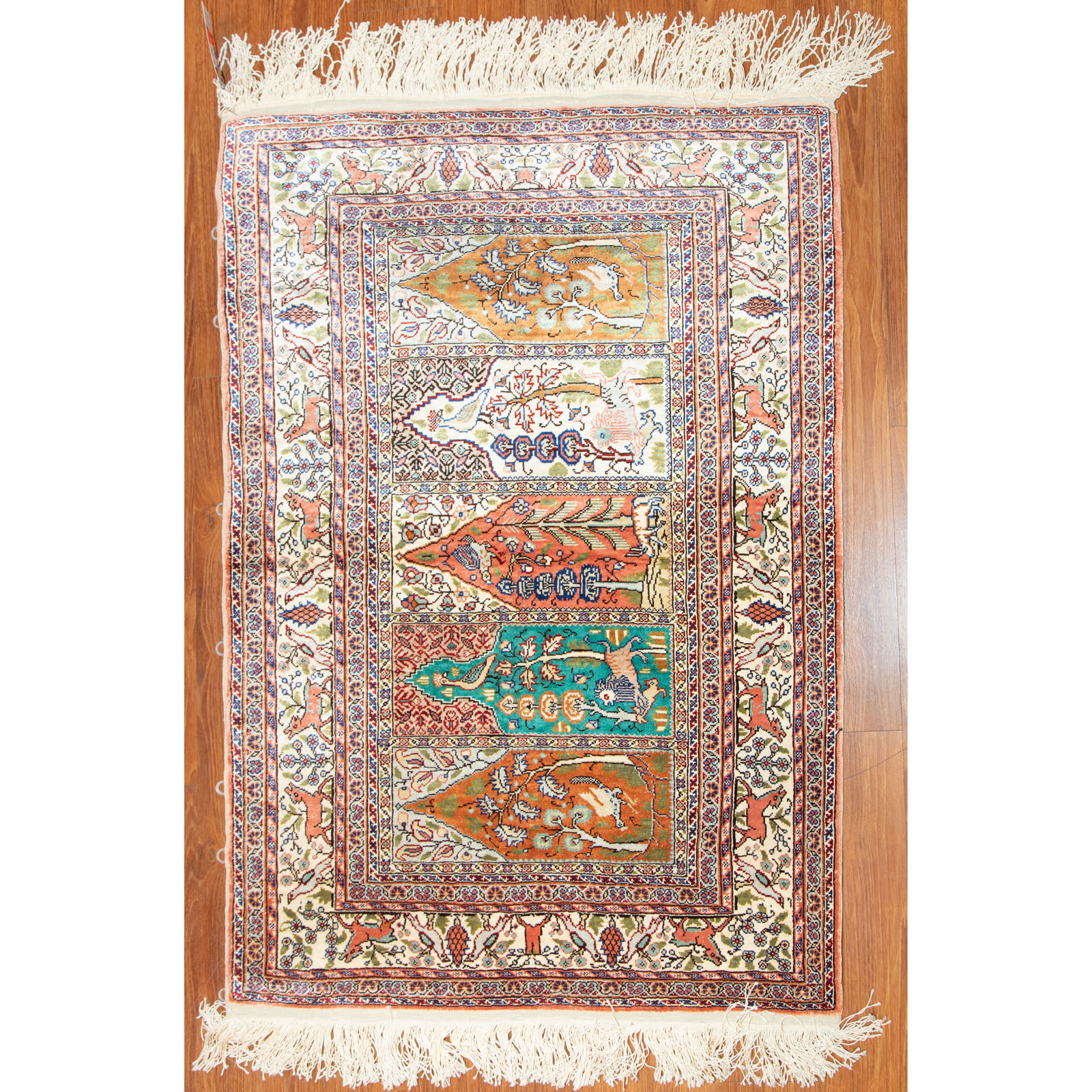 Appraisal: KAYSERI RUG TURKEY X Modern hand-knotted silk pile