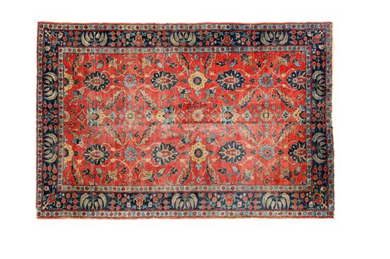 Appraisal: ORIENTAL RUG Ca Room size Tabriz Open field on red