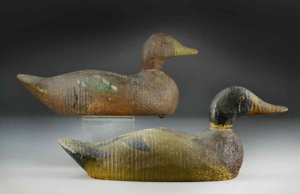 Appraisal: Gundlefinger Mallard Duck DecoysAttributed to Gundlefinger a hen and a