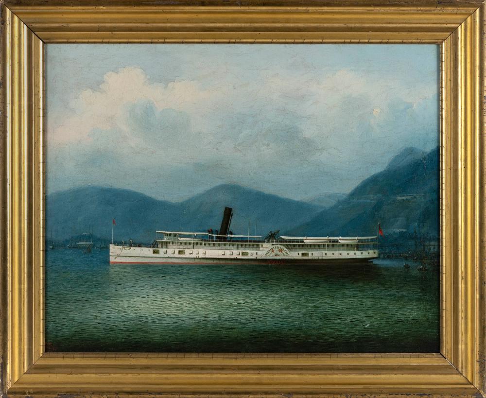 Appraisal: NICHOLAS CHEVALIER RUSSIA SWITZERLAND - THE SIDEWHEEL STEAMER HONAM ON