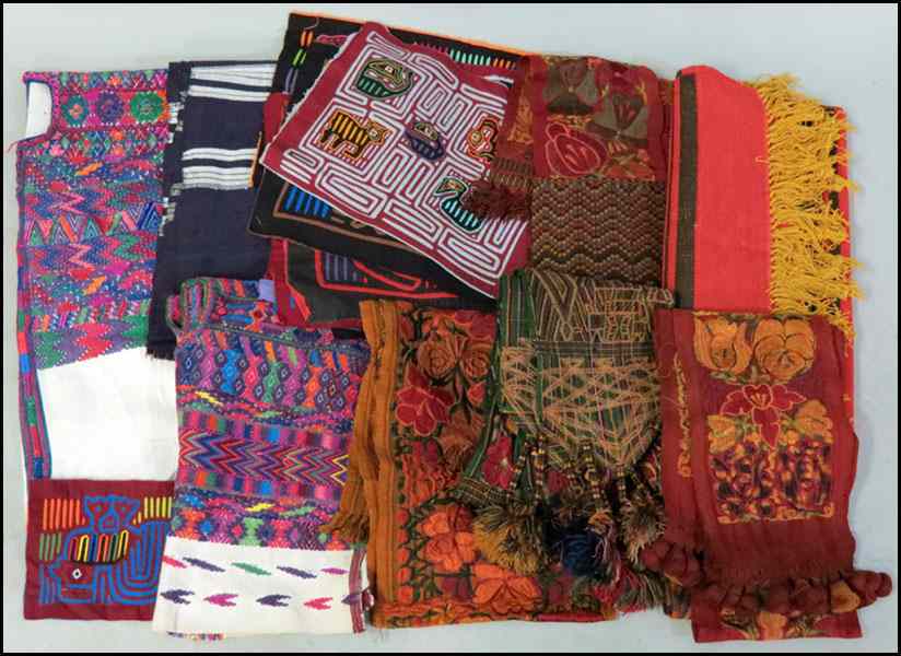 Appraisal: COLLECTION OF CENTRAL AMERICAN TEXTILES Comprised of two Guatemalan mayan