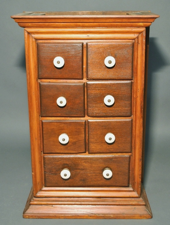 Appraisal: - Walnut spice chest late th c h x w