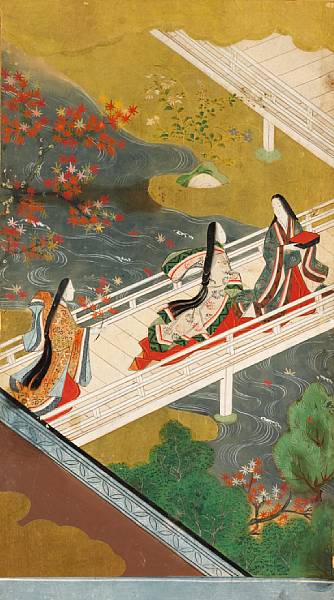 Appraisal: Anonymous th Century Six scenes from the Tale of Genji