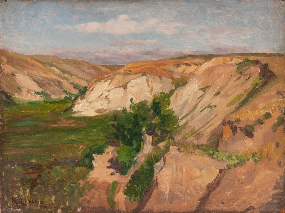 Appraisal: Richard Lorenz German American - Wyoming Landscape Richard Lorenz German