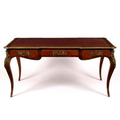 Appraisal: A Louis XVI style bureau plat with gilt metal mounts