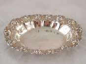 Appraisal: An American silver embossed oval bowl x cm wt g