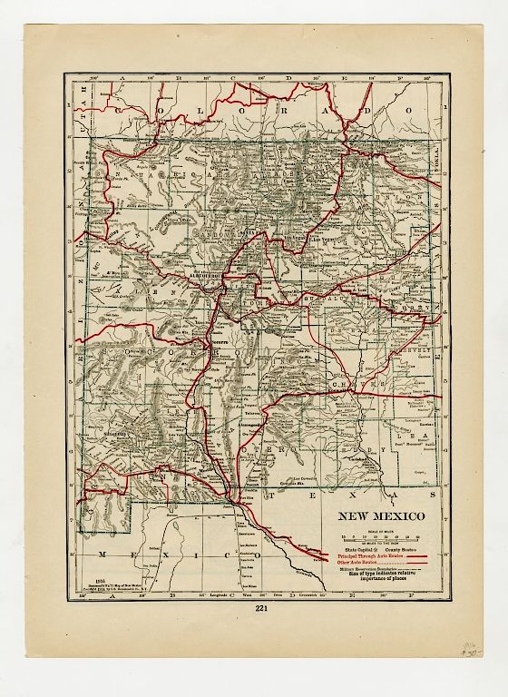 Appraisal: Group of Four Maps of New Mexico Four maps of