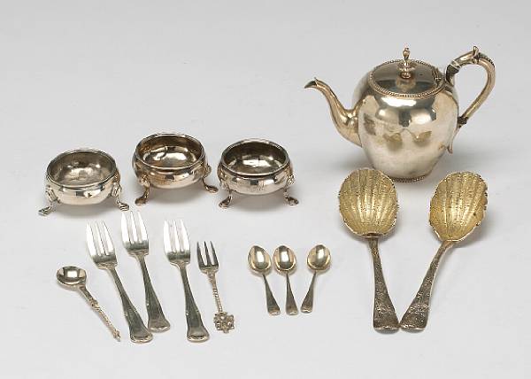 Appraisal: Property of the Corinthian Studios Collection Comprising George II silver