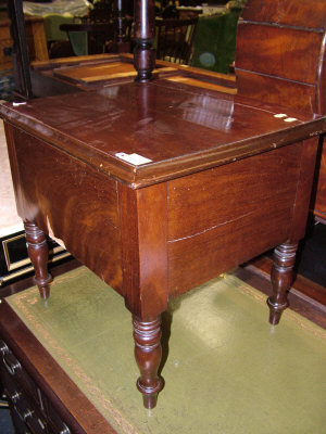 Appraisal: A mahogany and red leather upholstered prie dieu chair together