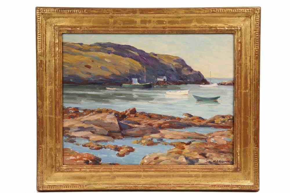 Appraisal: OOB - 'The Harbor Monhegan' by William Chadwick CT UK