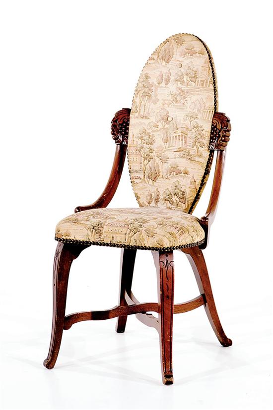 Appraisal: Victorian carved and upholstered side chair circa BH Provenance Big