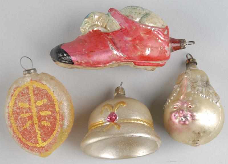 Appraisal: Lot of Glass Christmas Ornaments Description