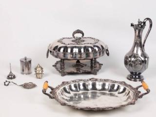 Appraisal: PIECE MISCELLANEOUS LOT OF SILVER AND SILVER PLATE CONSISTING OF