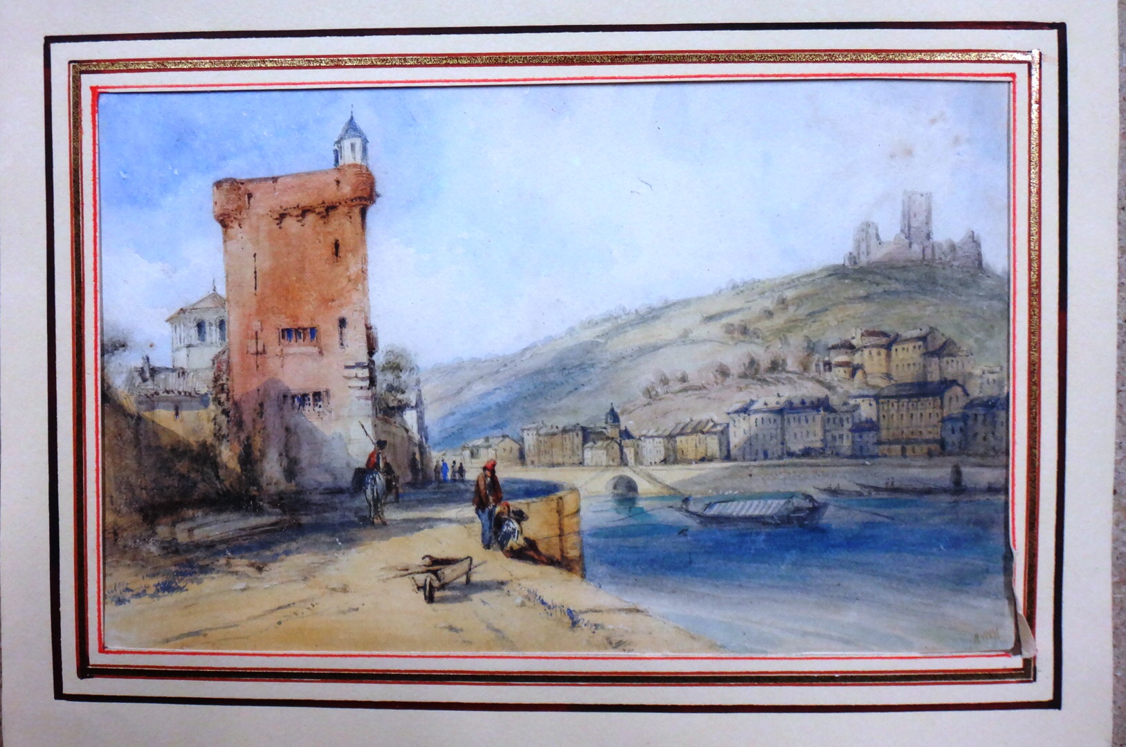 Appraisal: William Wyld - On the Rhine watercolour signed unframed cm