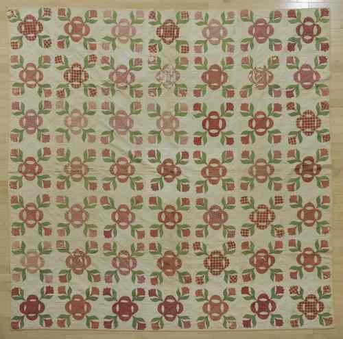 Appraisal: Chester County Pennsylvania appliqu friendship quilt ca made by Mary