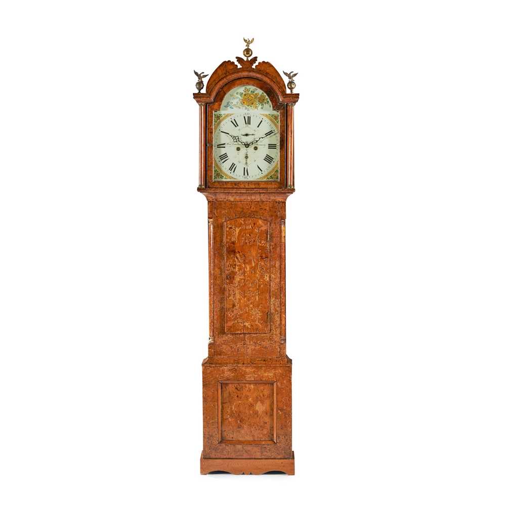 Appraisal: SCOTTISH BURR YEW LONGCASE CLOCK GEORGE LUMSDEN PITTENWEEM EARLY TH