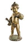 Appraisal: BRONZE FOUNTAINHEAD - Putti Holding a Goose Under Each Arm