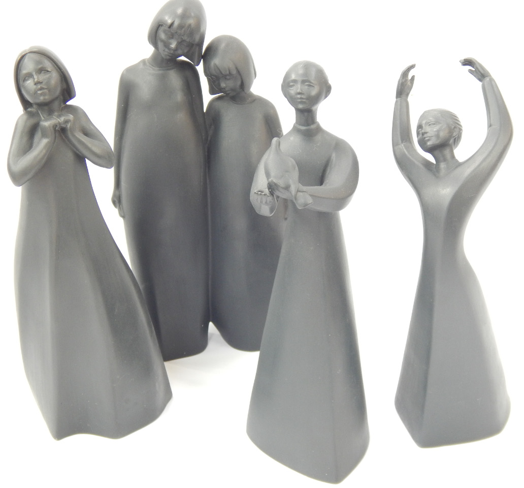 Appraisal: Four Royal Doulton Images figures comprising Sisters HN Awakening HN