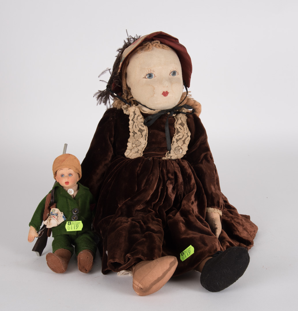 Appraisal: Two cloth dolls