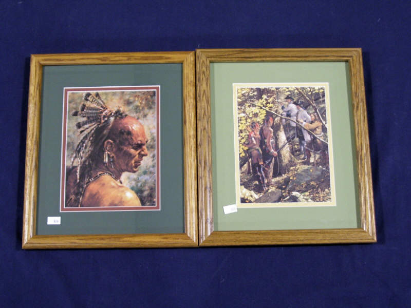 Appraisal: - Framed Griffing Prints Includes Indian profile print in matted