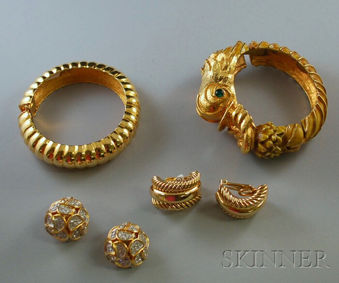 Appraisal: Group of Kenneth Jay Lane and Christian Dior Costume Jewelry