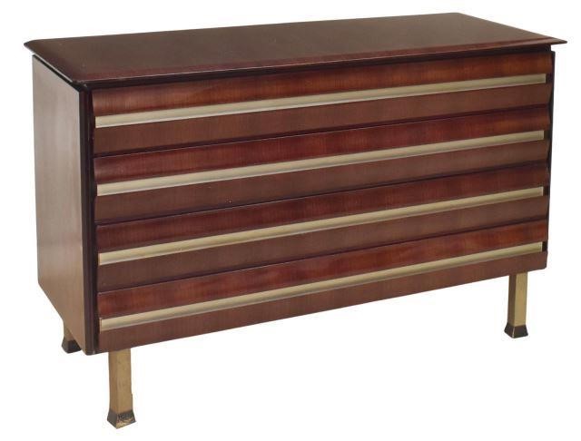 Appraisal: Italian mid-century modern rosewood chest of drawers c s four