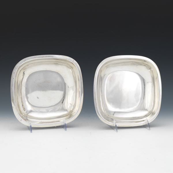 Appraisal: ARTS CRAFTS PAIR OF STERLING SILVER DISHES BY STONE ASSOCIATES