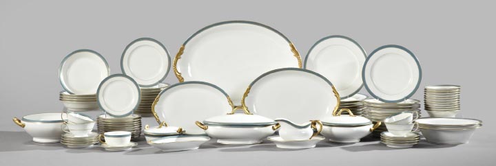 Appraisal: Extensive Eighty-Eight-Piece La Seynie Limoges Partial Dinner Service for twelve