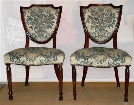 Appraisal: Set of Eight Georgian Style Mahogany Dining Chairs Estimate -