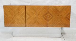 Appraisal: Three Door Modernist Milo Baughman style Credenza Three Door Modernist