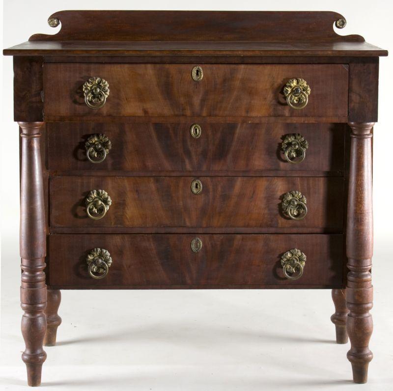 Appraisal: American Diminutive Server circa probably Baltimore flame birch flame mahogany