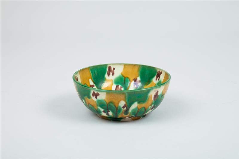 Appraisal: Chinese Sancai-Glazed Pottery Bowl x in diam From the Estate