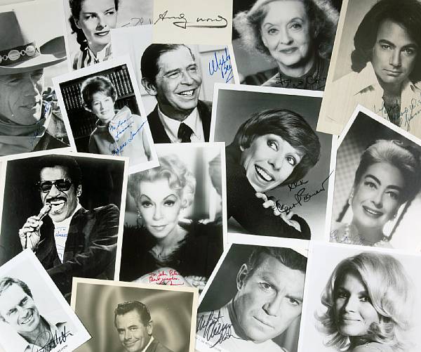 Appraisal: A massive collection of movie star autographs s- s Three