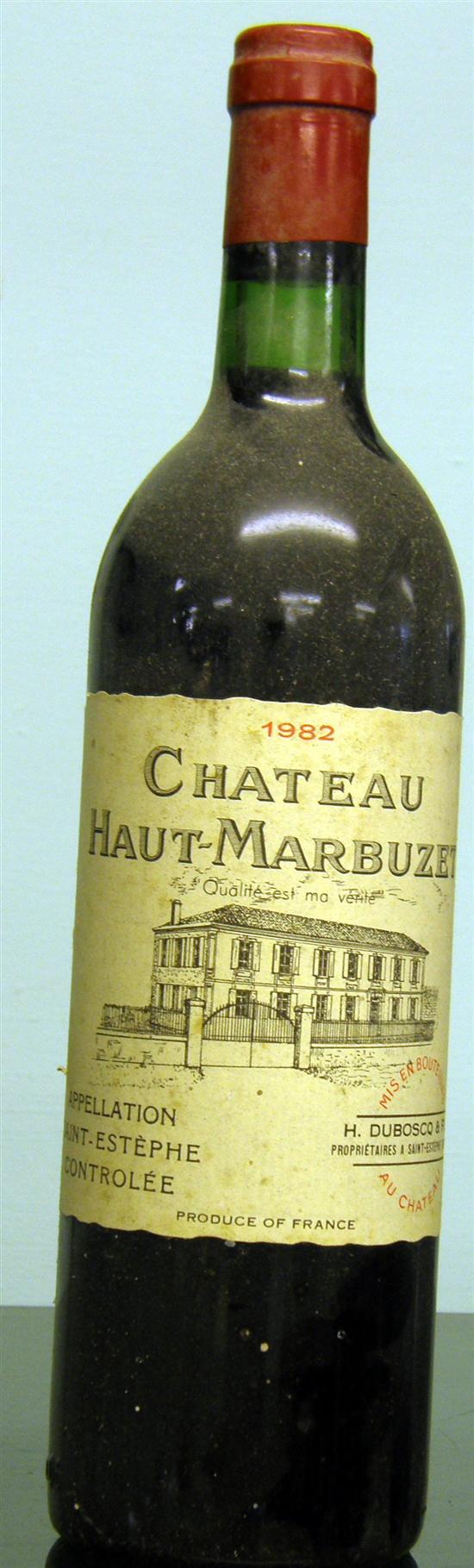 Appraisal: Chateau Haut-Marbuzet Saint-Estephe bottles PROVENANCE Part of a private wine