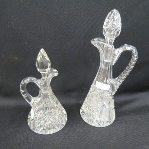 Appraisal: Cut Glass Cruets brilliant period and