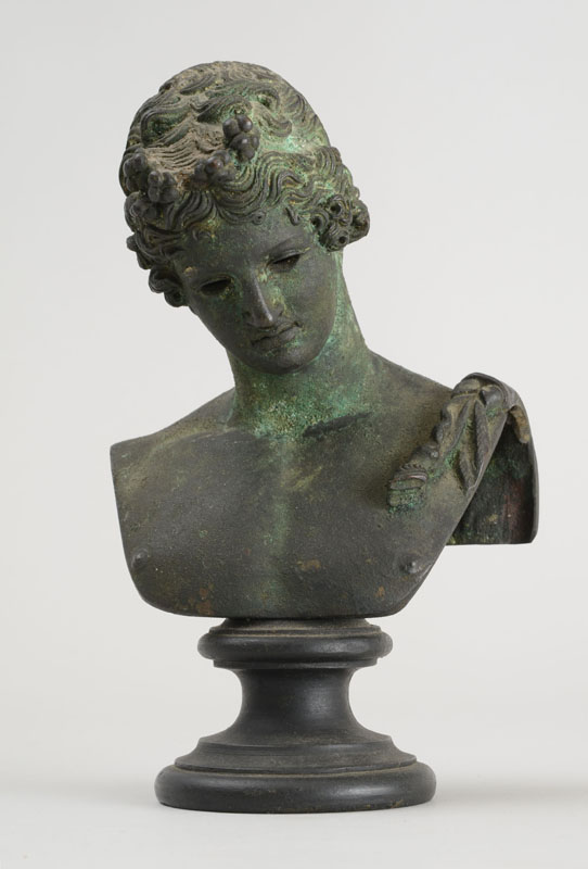 Appraisal: GRAND TOUR VERDIGRIS PATINATED HEAD OF NARCISSUS AFTER THE ANTIQUE