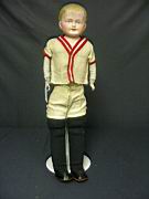 Appraisal: GERMAN BOY CHARACTER DOLL INCHES Bisque shoulder head unmarked molded